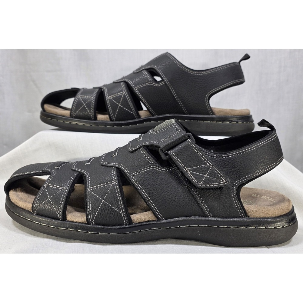 Dockers Mens Fisherman Sandals Black Memory Foam 90-21374 Size 15M - Picture 3 of 11